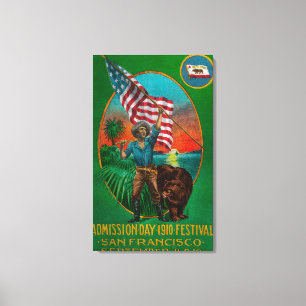 Admission Day Advertisment, State Festival Canvas Print