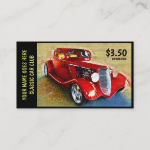 Admission Ticket for Classic Auto Show or Club