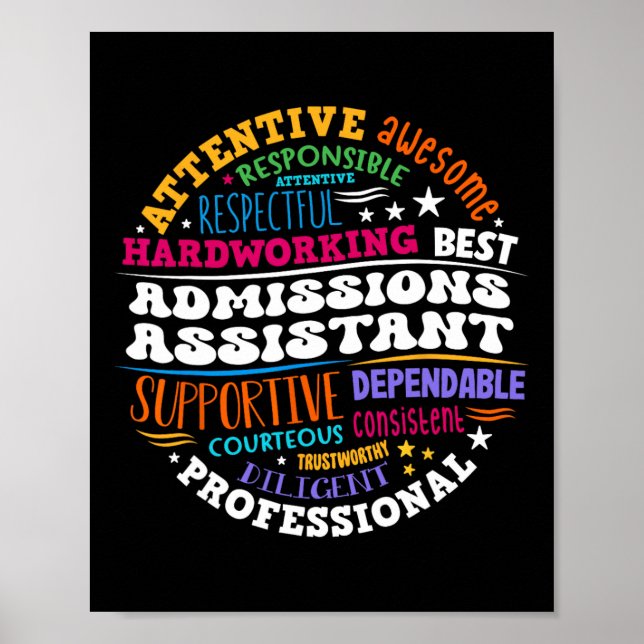 Admissions Istant Squad Life Teacher Appreciation  Poster (Front)