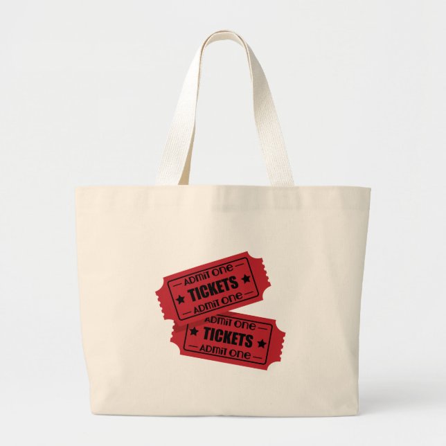 Admit One Large Tote Bag (Front)