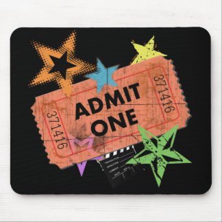 ADMIT ONE MOVIE TICKET MOUSE PAD