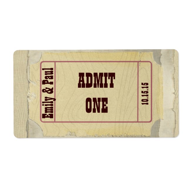 Admit One Save the Date (Front)