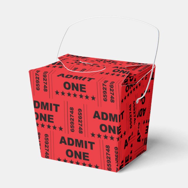 "Admit One" Take-out Favour Box (Front Side)
