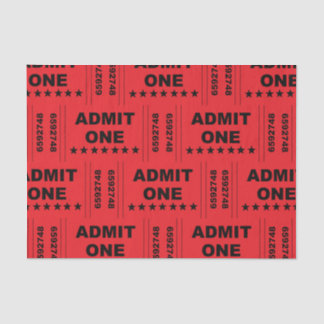 "Admit One" Tissue Paper