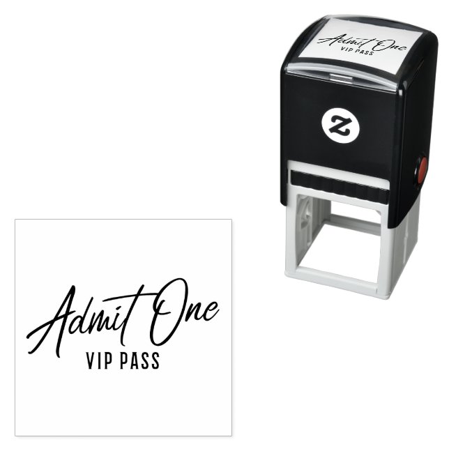 Admit One VIP Pass Self-inking Stamp (In Situ)