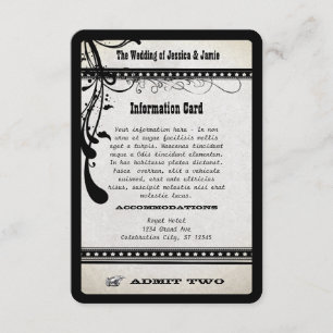 Admit Two Vintage Showbill Information Enclosure