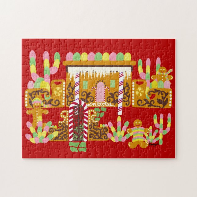 Adobe Gingerbread House with Gum Drops Jigsaw Puzzle (Horizontal)