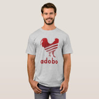 Adobo T-shirt, Red, Water Colour Splatter Design