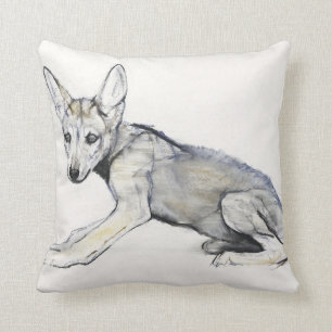 Adolescent Arabian Wolf Pup 2009 Cushion