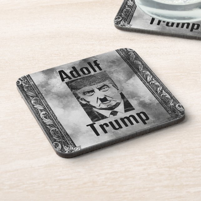 Adolf Trump Hard Plastic Coaster (Left Side)