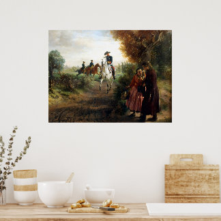 Adolph Menzel - Die Bittschrift - Friedrich II Poster