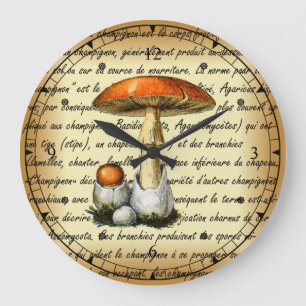 Adolphe Millot ~ Champignons-pour tous-fixed ~  Sq Large Clock