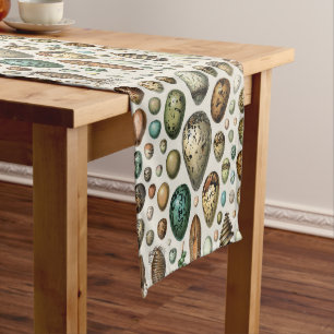 Adolphe Millot Dark Academia Vintage Bird Egg Art Long Table Runner