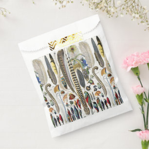 Adolphe Millot Dark Academia Vintage Bird Feather Favour Bags