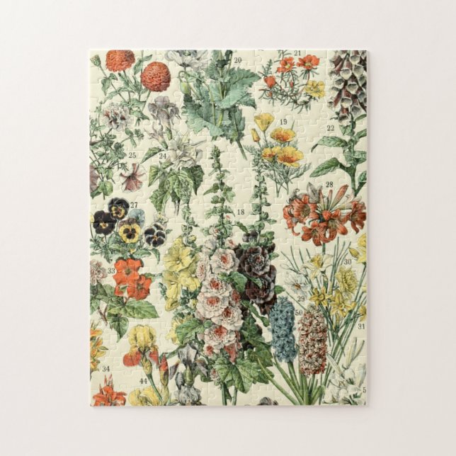Adolphe Millot Fleurs A Jigsaw Puzzle (Vertical)