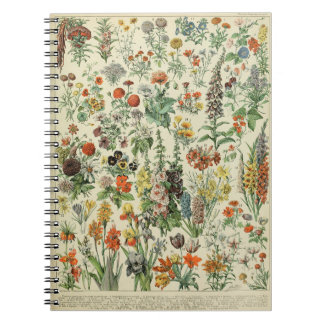Adolphe Millot Flowers Pattern-A Notebook