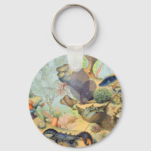 Adolphe Millot ocean B  Key Ring