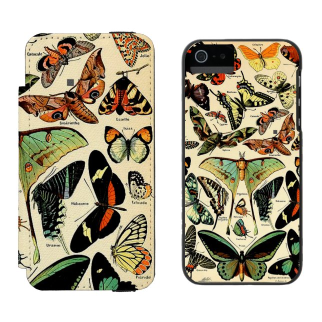 Adolphe Millot Papillons Incipio iPhone Wallet Cas Case (Side by Side)
