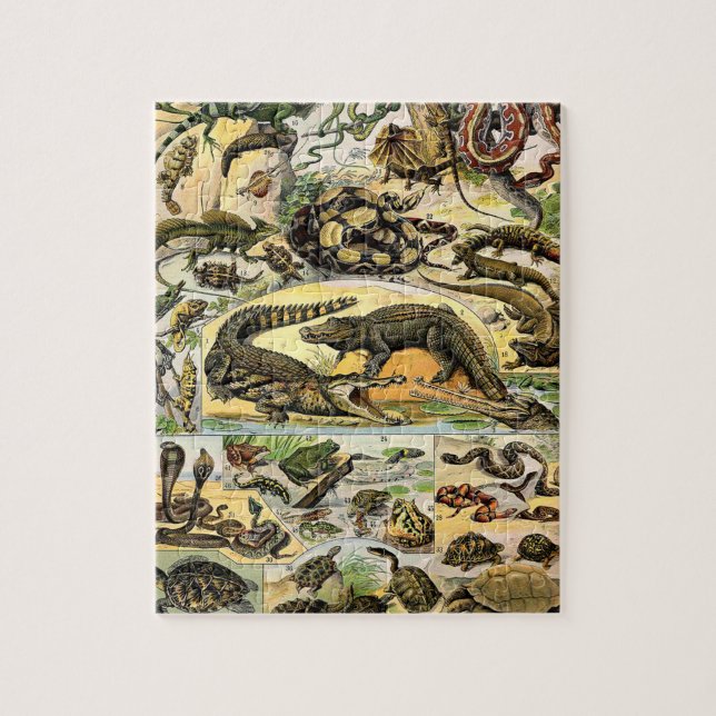 Adolphe Millot Reptiles 1 Jigsaw Puzzle (Vertical)