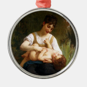 Adolphus Child And Teen by William Bouguereau Metal Tree Decoration