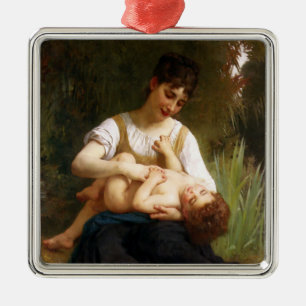 Adolphus Child And Teen by William Bouguereau Metal Tree Decoration