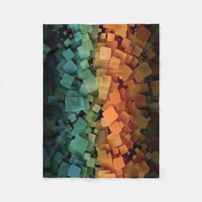 ADOM Abstract Squares Throw Blanket (Front)