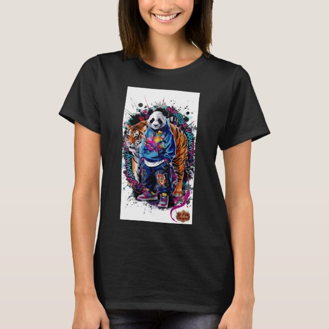 ADOM Artistic Panda Graphic T-Shirt (Front)
