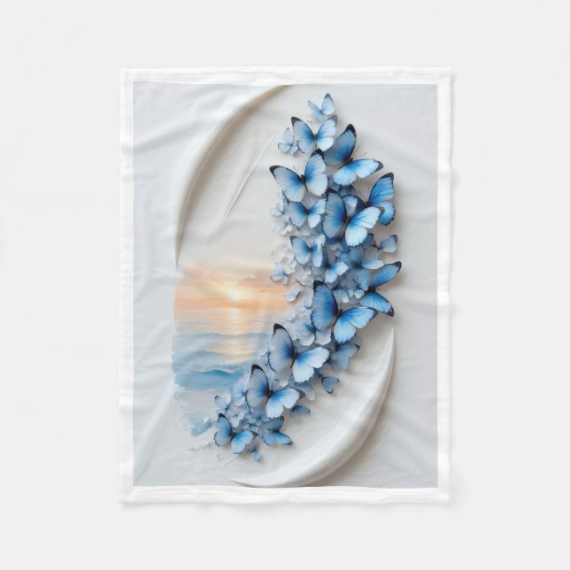 ADOM Azure Butterfly Flight Blanket (Front)