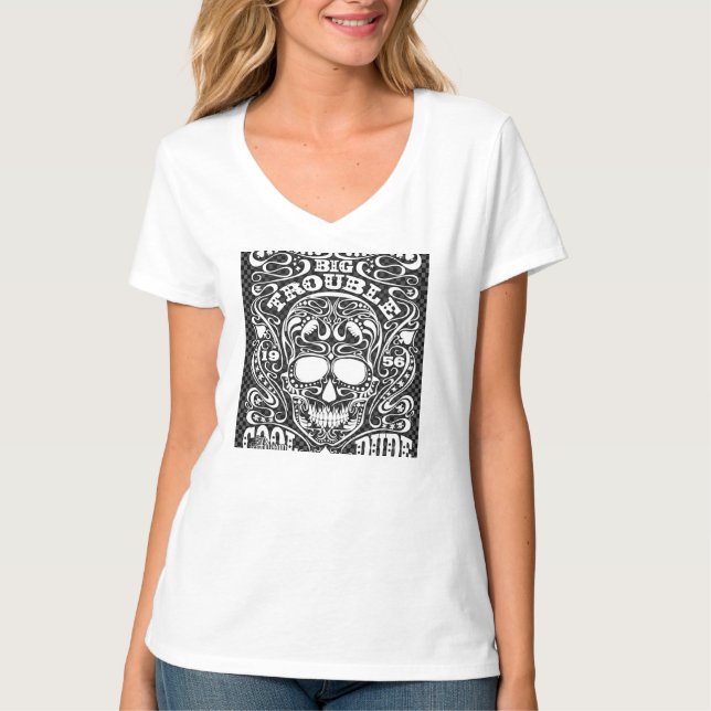 ADOM "Big Trouble" Women's Long-Sleeve Tee (Front)
