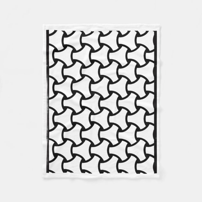 ADOM Black and White Geometric Blanket (Front)
