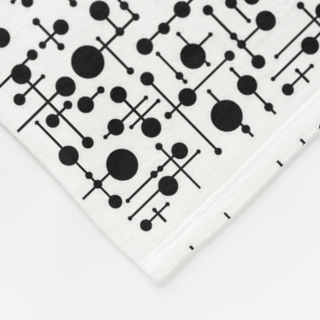ADOM Black and White Grid Pattern Blanket (Corner)