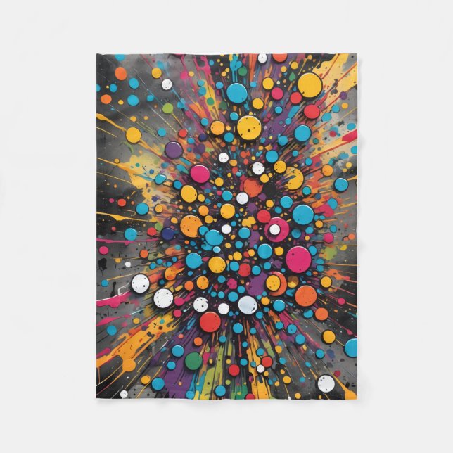 ADOM Colourful Paint Splash Throw Blanket (Front)