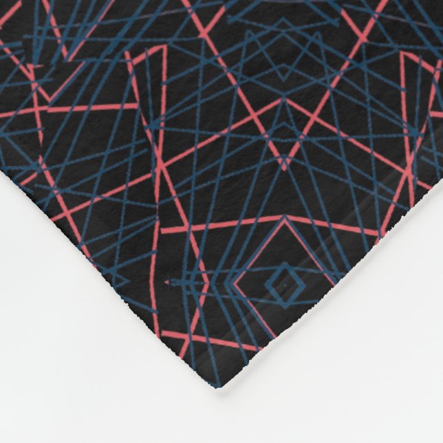 ADOM Dark Cyber Red Grid Blanket (Corner)