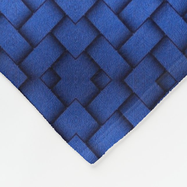 ADOM Deep Blue Mesh Weave Blanket (Corner)