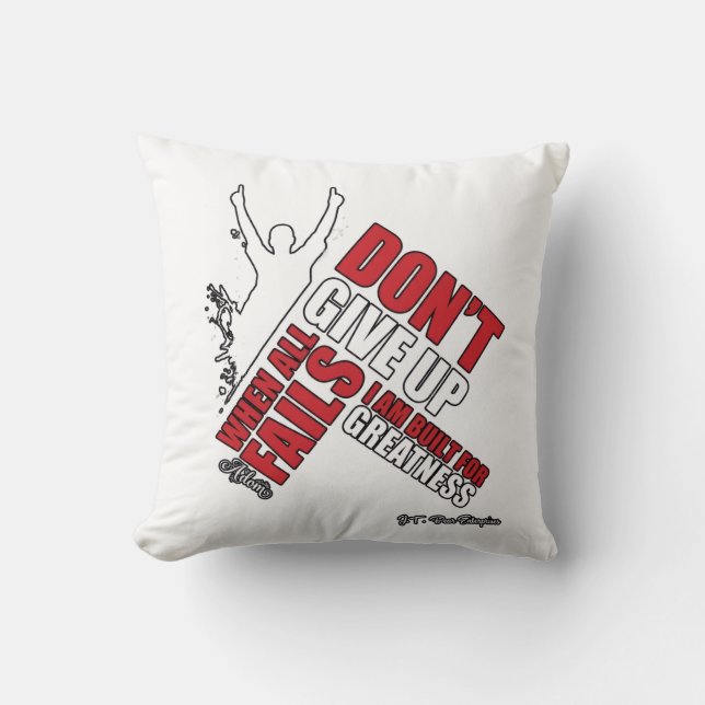 ADOM "Don't Quit" Women's Minimalist Graphic Tee Cushion (Front)