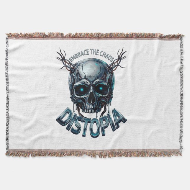 ADOM "Embrace the Chaos" Women's Tee Throw Blanket (Front)