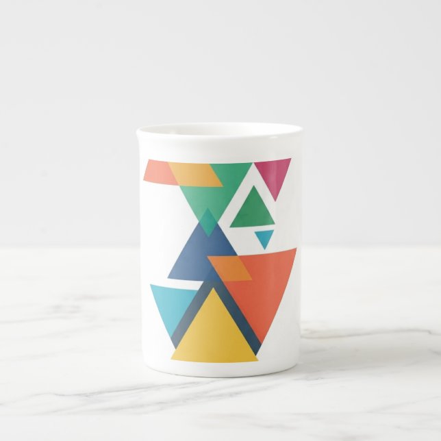 ADOM Geometric Art Long-Sleeve Tee Bone China Mug (Front)