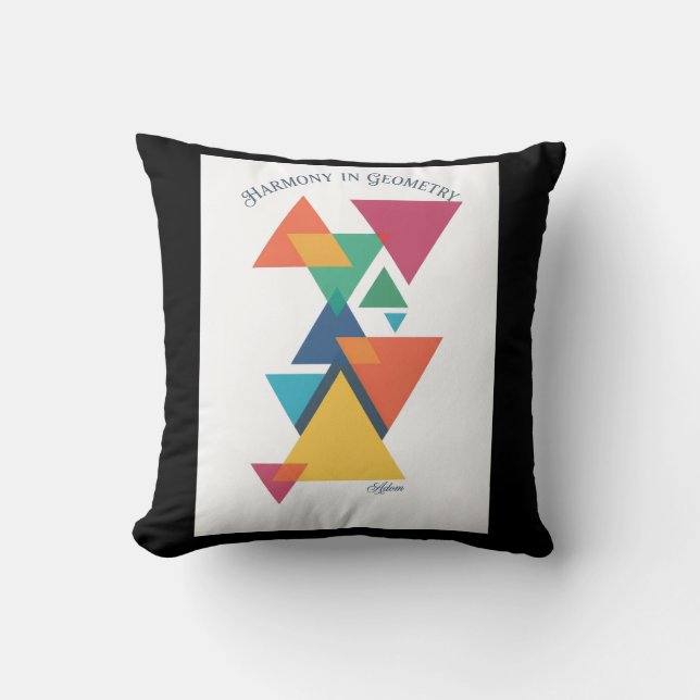 ADOM Geometric Art Long-Sleeve Tee Cushion (Front)