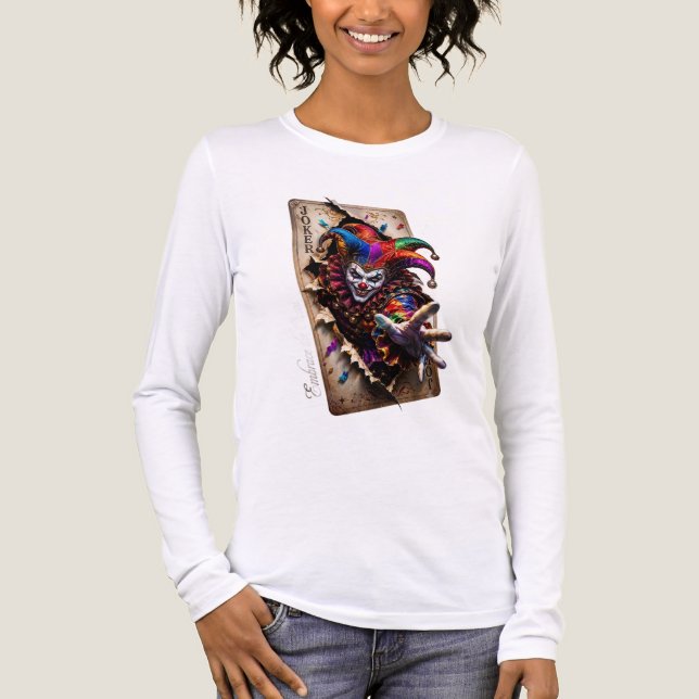 ADOM Joker Playing Card Long Sleeve Tee (Front)