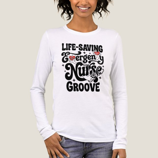 ADOM Life Saving Emergency Nurse Tri-Blend Shirt (Front)