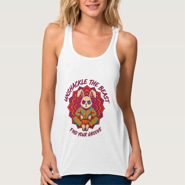 ADOM Meditate The Beast Red Geo Singlet (Front)