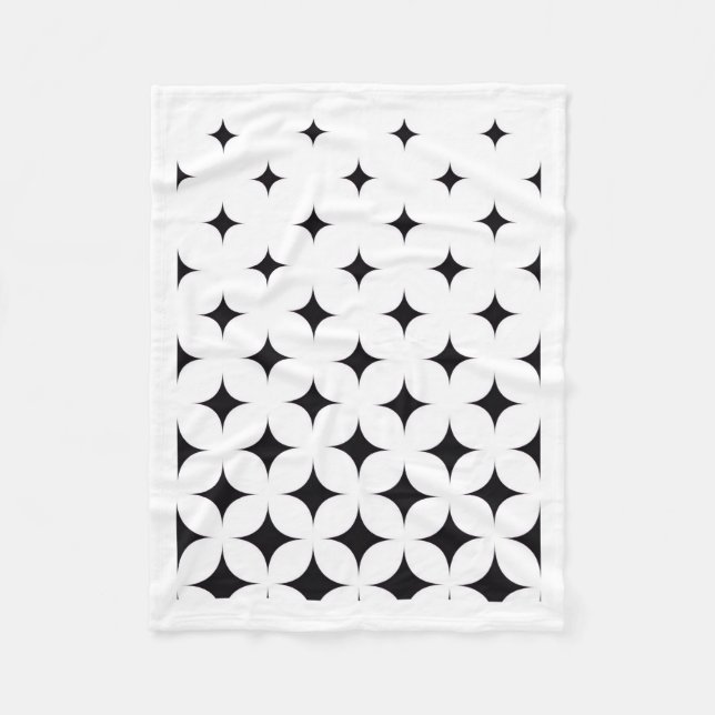 ADOM Modern Black & White Star Blanket (Front)