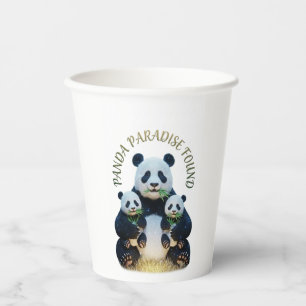 ADOM "Panda Paradise Found" Women's V-Neck Tee Paper Cups