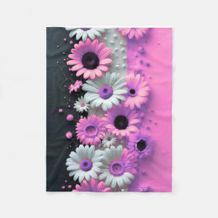 ADOM Pink Daisy Floral Throw Blanket