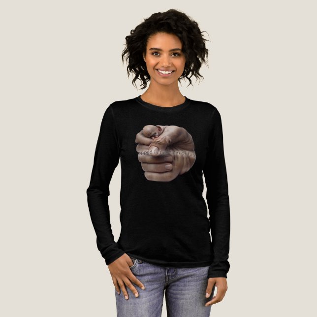 ADOM Premium "Connection" Minimalist Women's Long  Tri-Blend Shirt (Full Front)