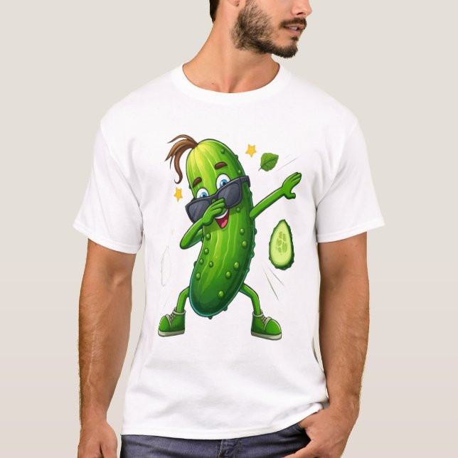 ADOM Premium Dabbing Pickle Graphic Men's Tee (Front)