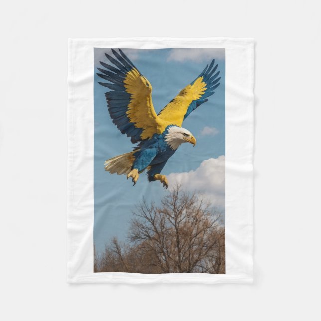 ADOM Premium Majestic Eagle Throw Blanket (Front)