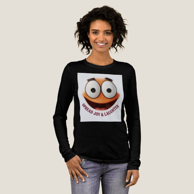ADOM Premium "Spread Joy" Minimalist Long Sleeve T Tri-Blend Shirt (Full Front)