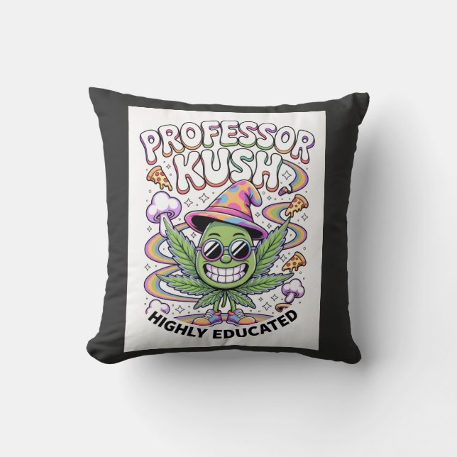 ADOM "Professor Kush" Women's Graphic Tee Cushion (Front)