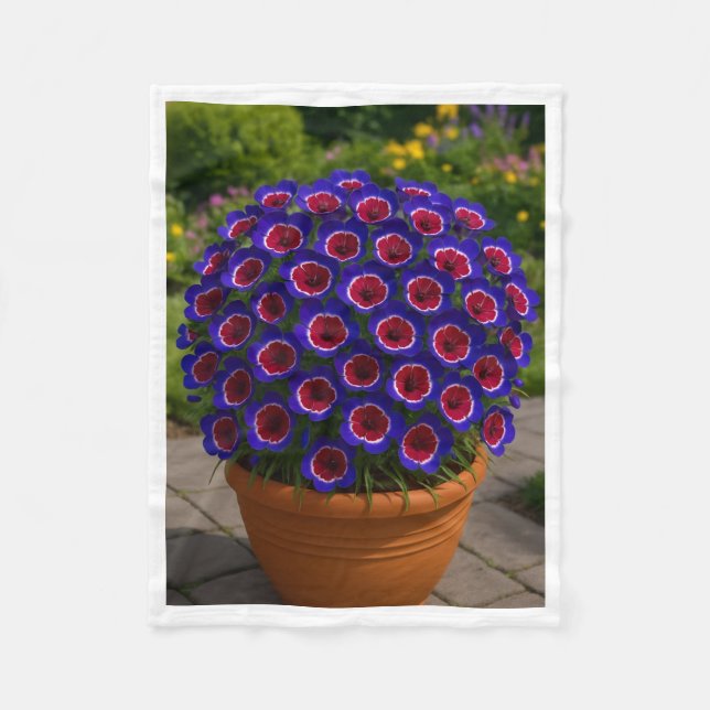 ADOM Purple Floral Pot Blanket (Front)